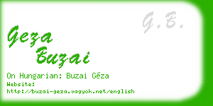geza buzai business card