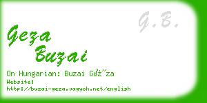 geza buzai business card